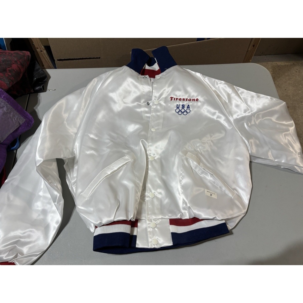 Vintage Olympics Jacket Mens XLarge Bomber USA King Louie Union Made in USA 80's
